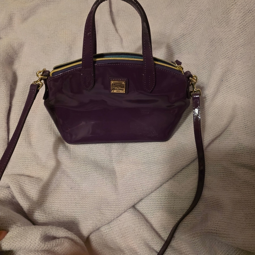 Dooney & Bourke Satchel Purse Patent Purple Ruby